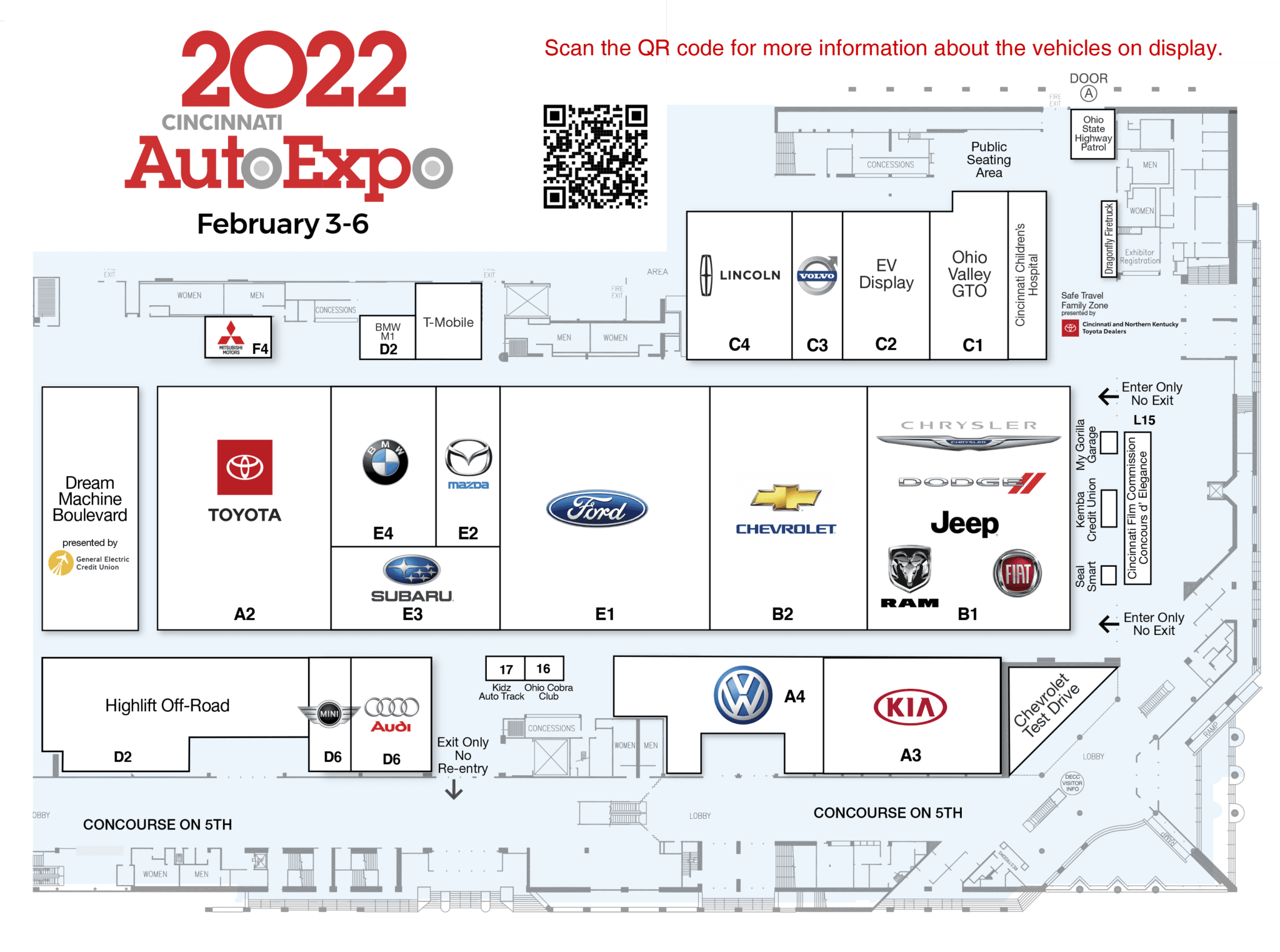 2022CincinnatiAutoExpoMap Cincinnati Auto ExpoCincinnati Auto Expo